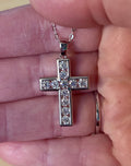 Moissanite necklace. A beautiful 2.2cttw certified Moissanite cross with channel-style stone setting. Classy, elegant, contemporary and très chic!