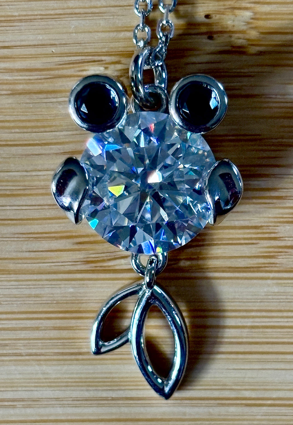 One fish, two fish, small fish, HUGE fish! A 1ct Moissanite or 10ct Moissanite necklace!