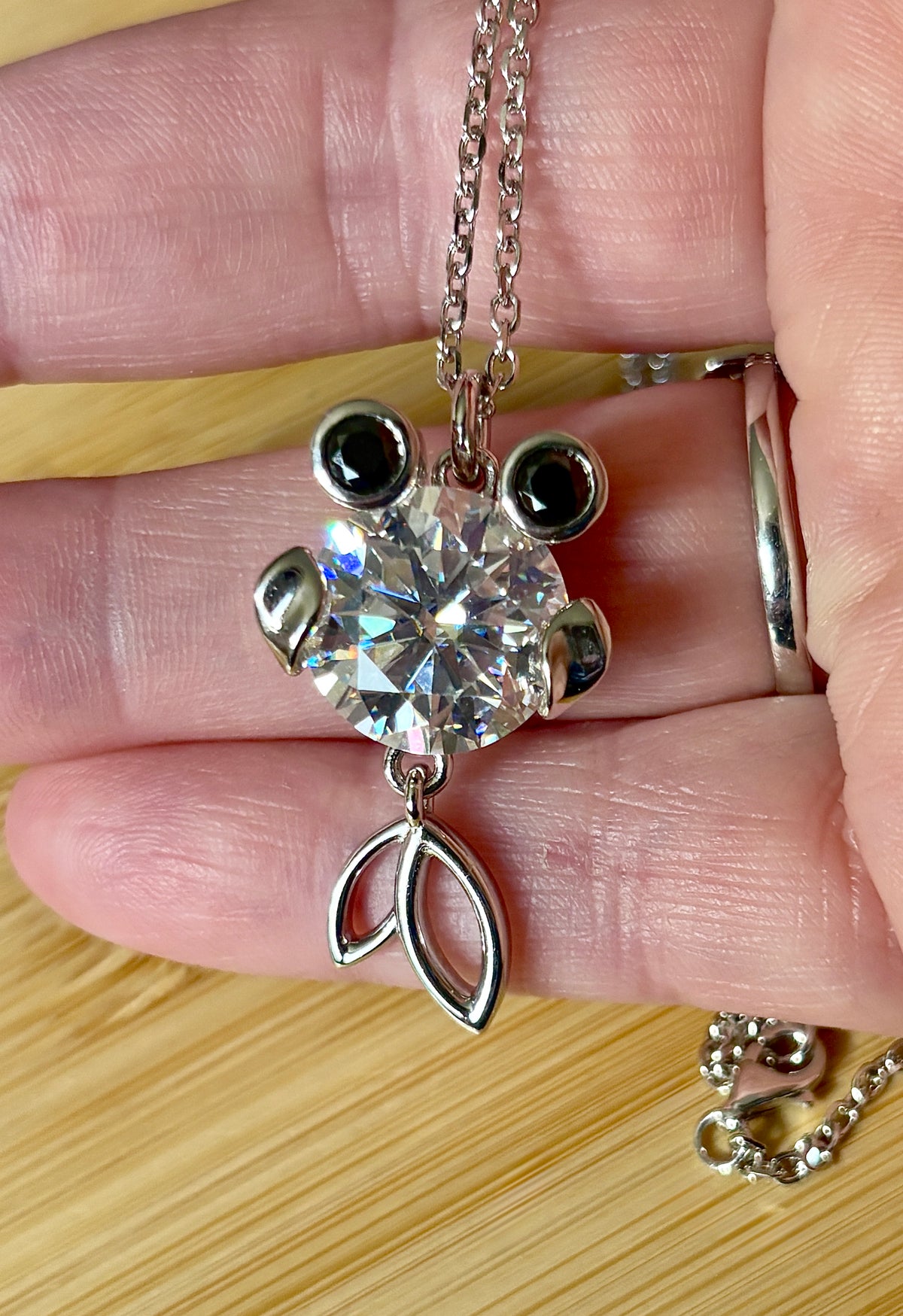 One fish, two fish, small fish, HUGE fish! A 1ct Moissanite or 10ct Moissanite necklace!