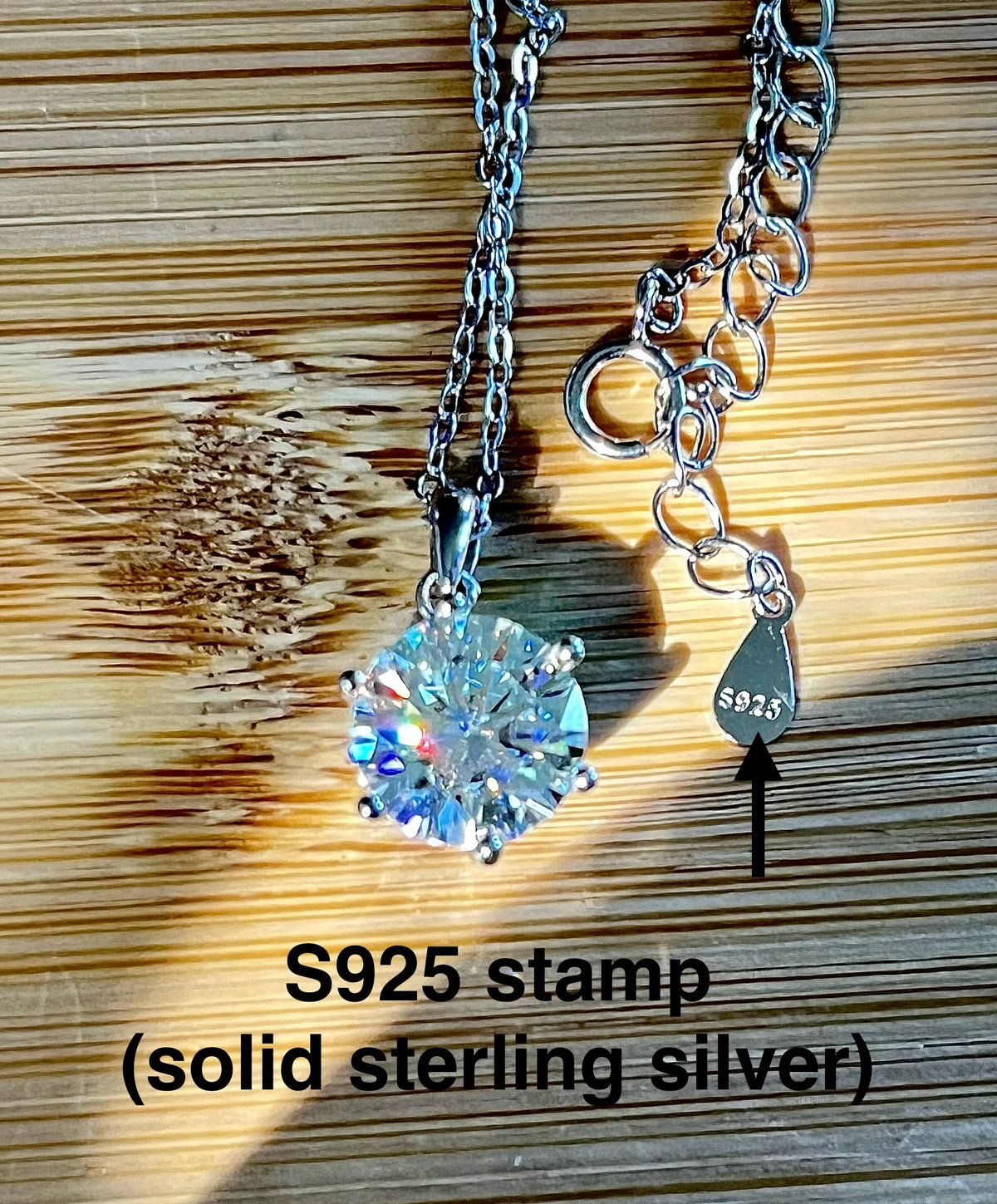 CERTIFIED Moissanite solitaire necklaces. A 1, 2, 3 or 5ct Moissanite in sterling silver and 18k! (10ct also, but listed separately!)