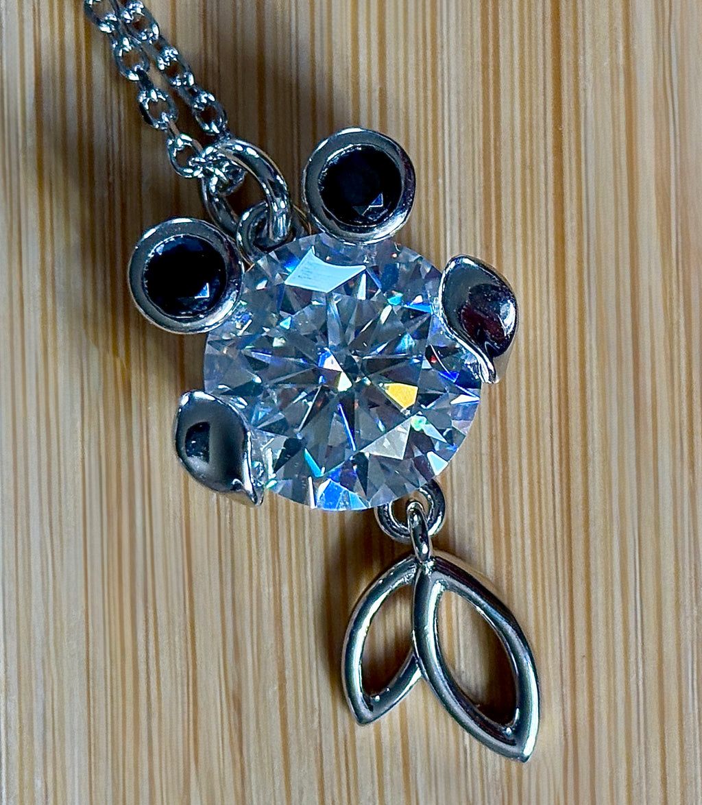 One fish, two fish, small fish, HUGE fish! A 1ct Moissanite or 10ct Moissanite necklace!