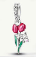 Butterfly charm, flower charm and fleur de lis charm! All solid sterling silver charms!