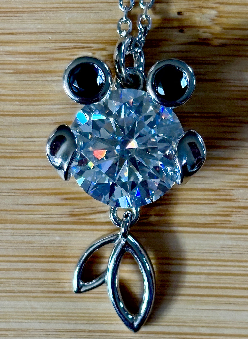 One fish, two fish, small fish, HUGE fish! A 1ct Moissanite or 10ct Moissanite necklace!