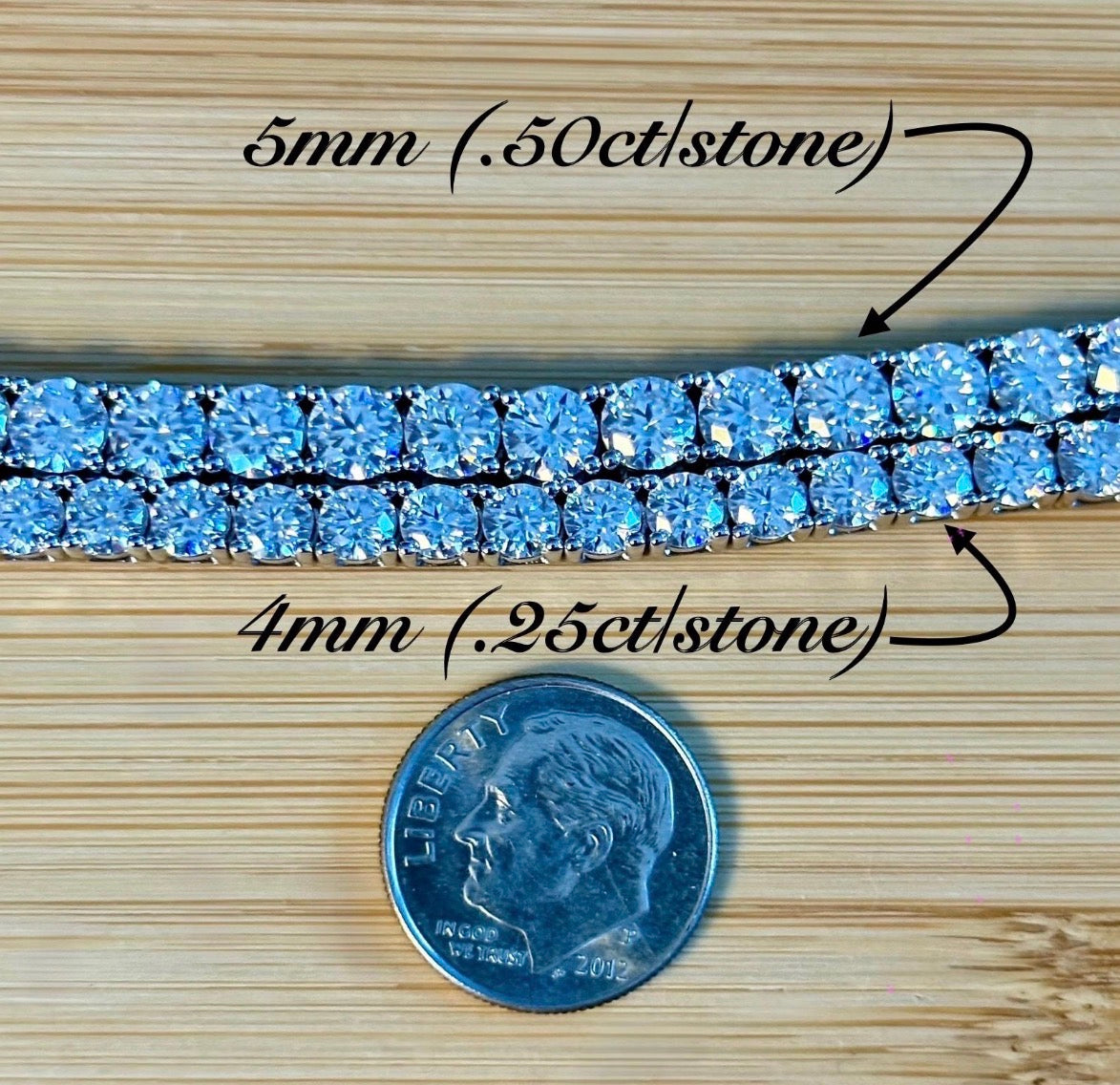 The certified “Ultimate Moissanite Tennis Bracelet” with masterful construction and “invisible” clasp in Argentium OR sterling silver!