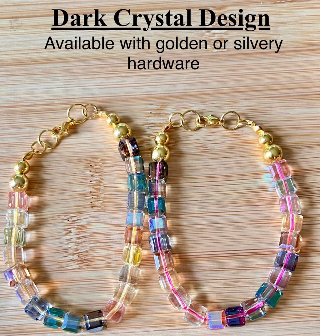 Austrian crystal bracelet with stainless steel components.