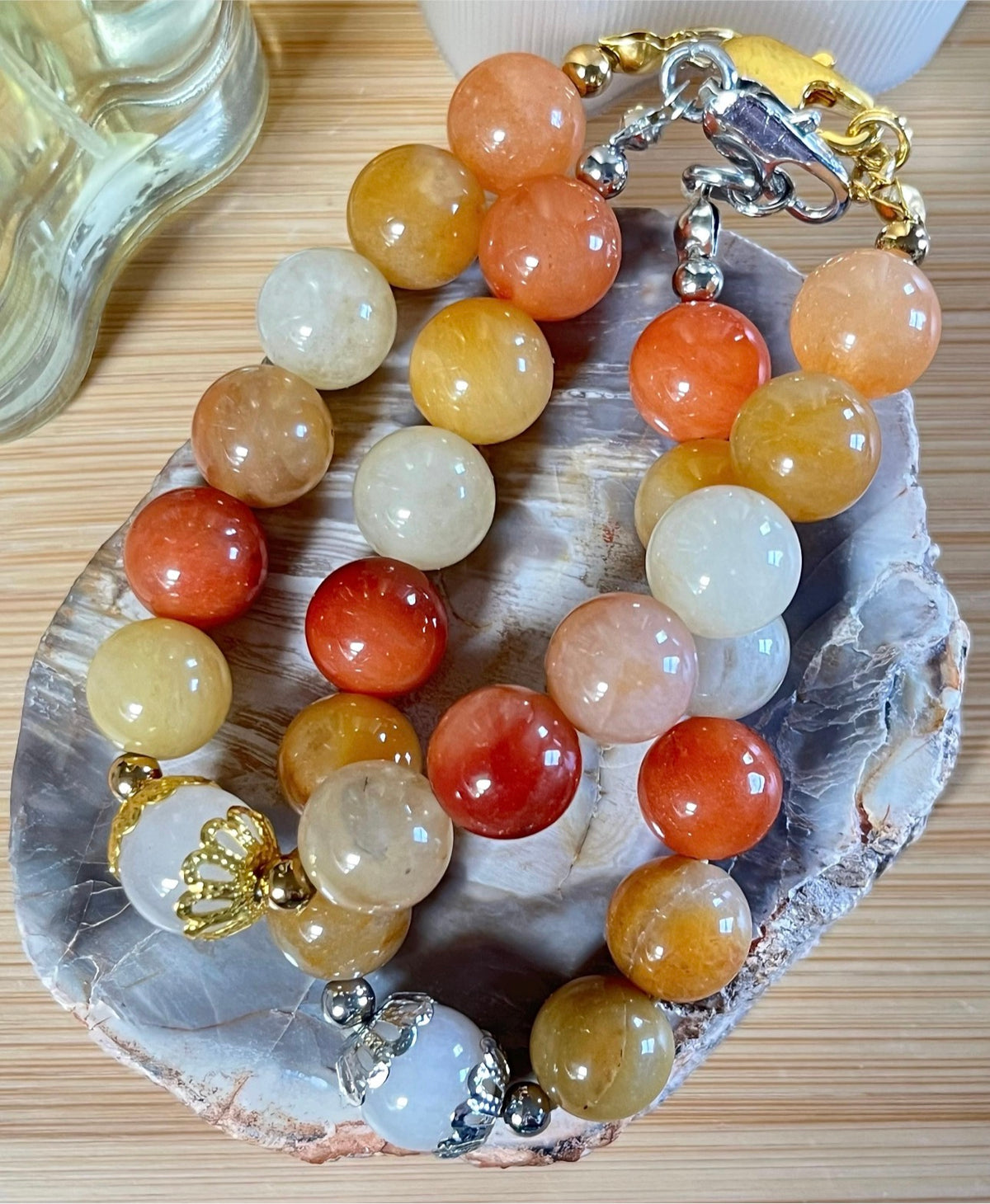 Quartzite bracelet. The “Butternut Squash” bracelet joins the Holiday Collection lineup! It’s perfect for autumn and Thanksgiving!