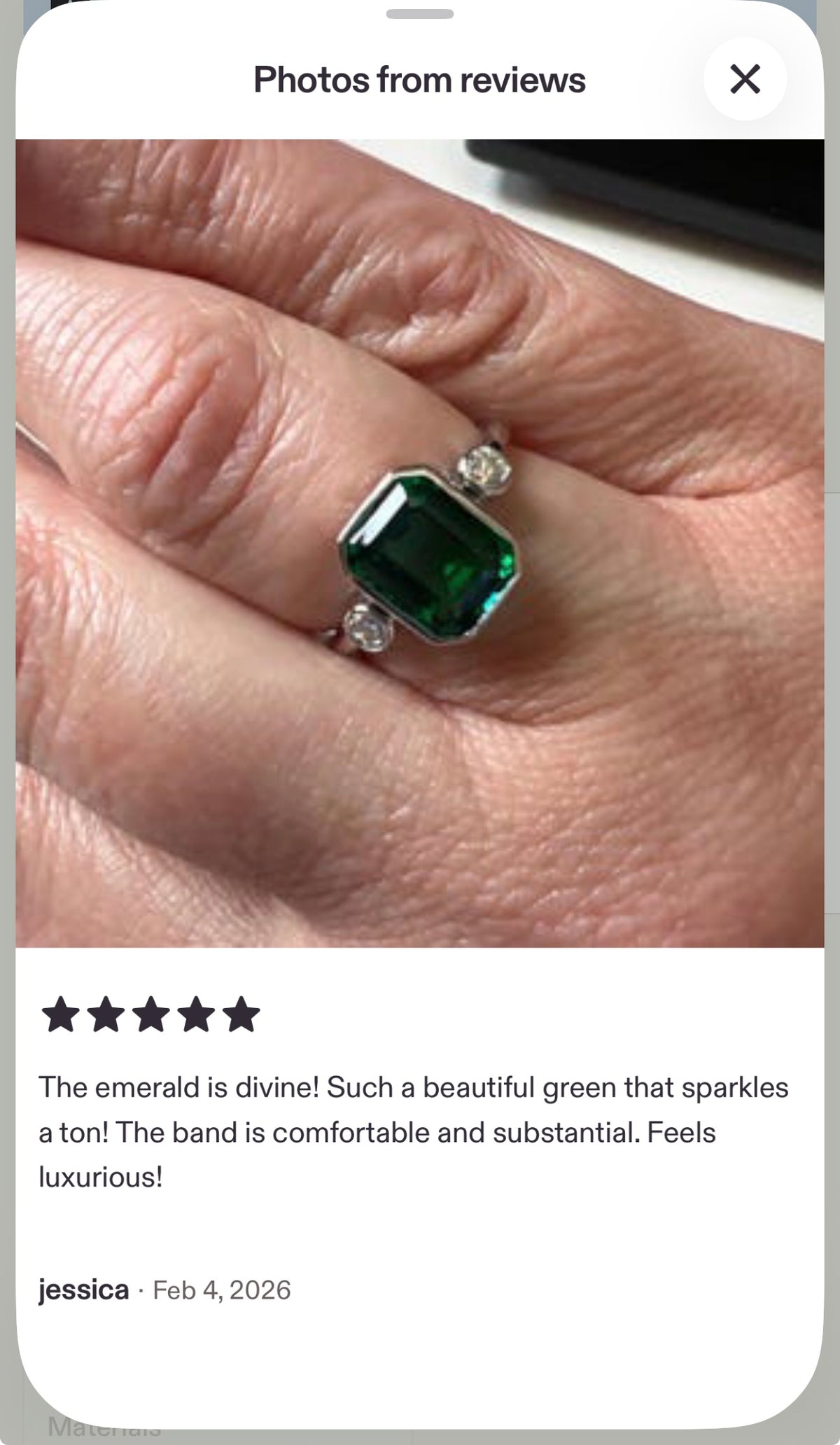 Emerald and Moissanite ring. A certified 2ct lab-grown emerald-cut Zambian emerald and .20cttw Moissanite ring! Exclusive to my shop!