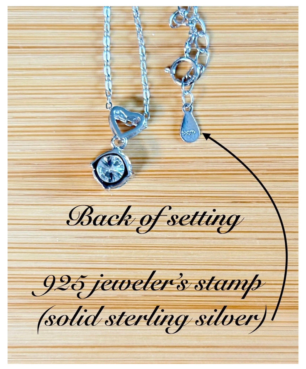 Moissanite necklace. A romantic heart-shaped pendant featuring a certified 1ct round WHITE or BLUE round brilliant Moissanite in sterling silver!