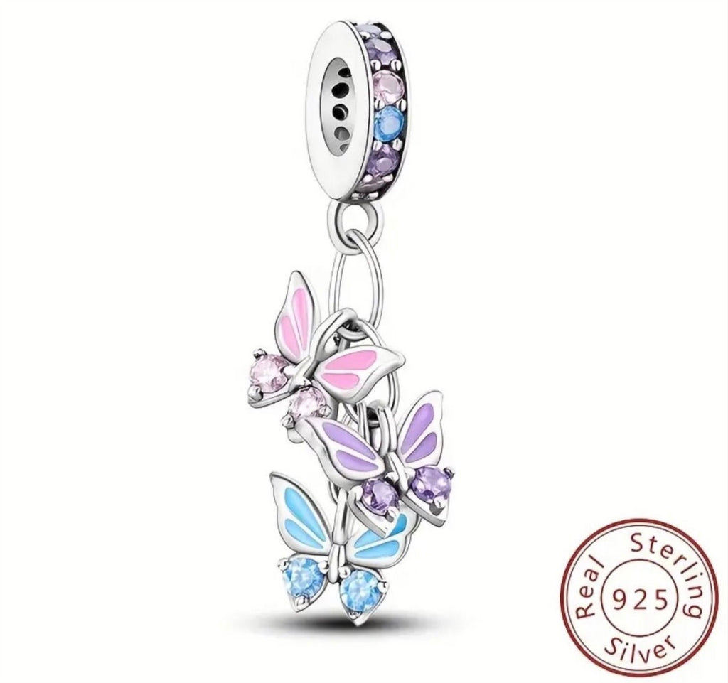 Butterfly charms and tree of life charm! All solid sterling silver charms!