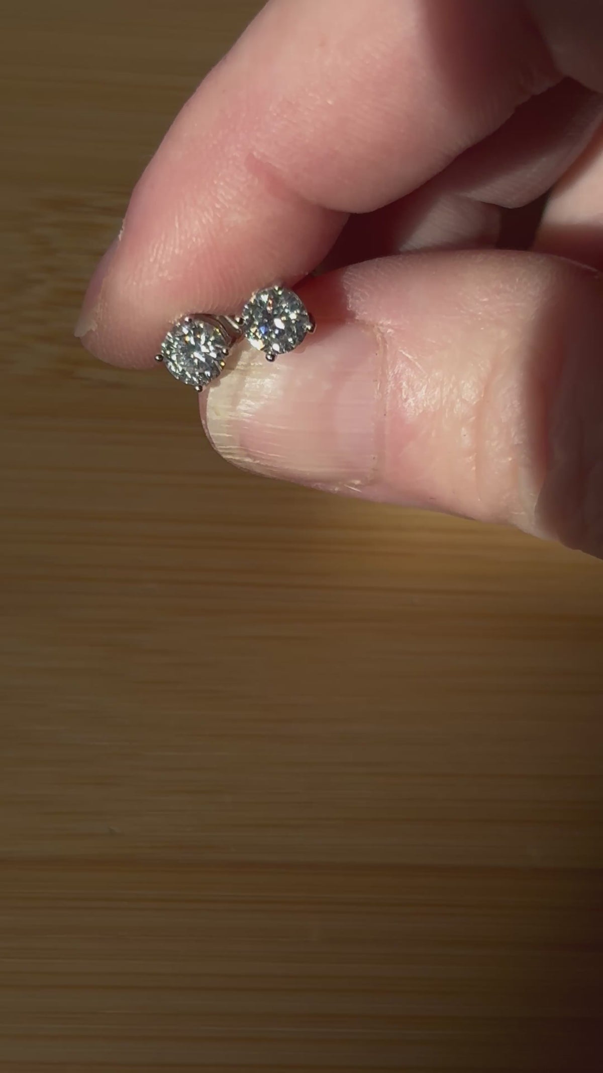 1ctw certified Moissanite studs, D-color and VVS1 clarity! Small in size, substantial in sparkles! Perfect for second piercings or youths!