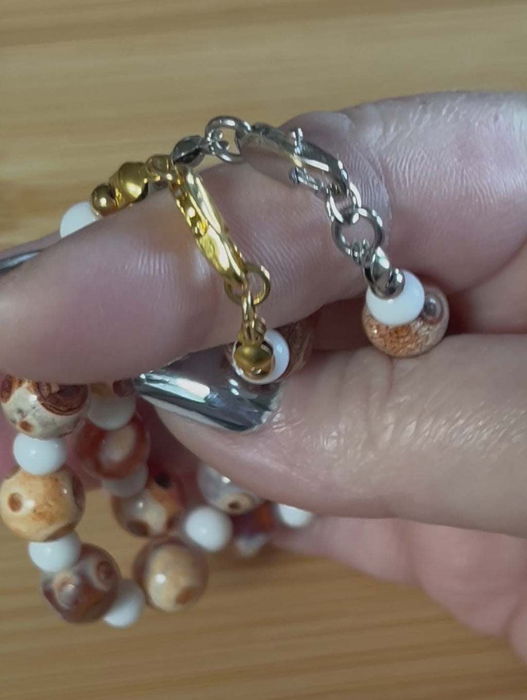 The “Marshmallows and Yams” bracelet joins the Holiday Collection lineup! It’s perfect for autumn and Thanksgiving and Christmas dinners!