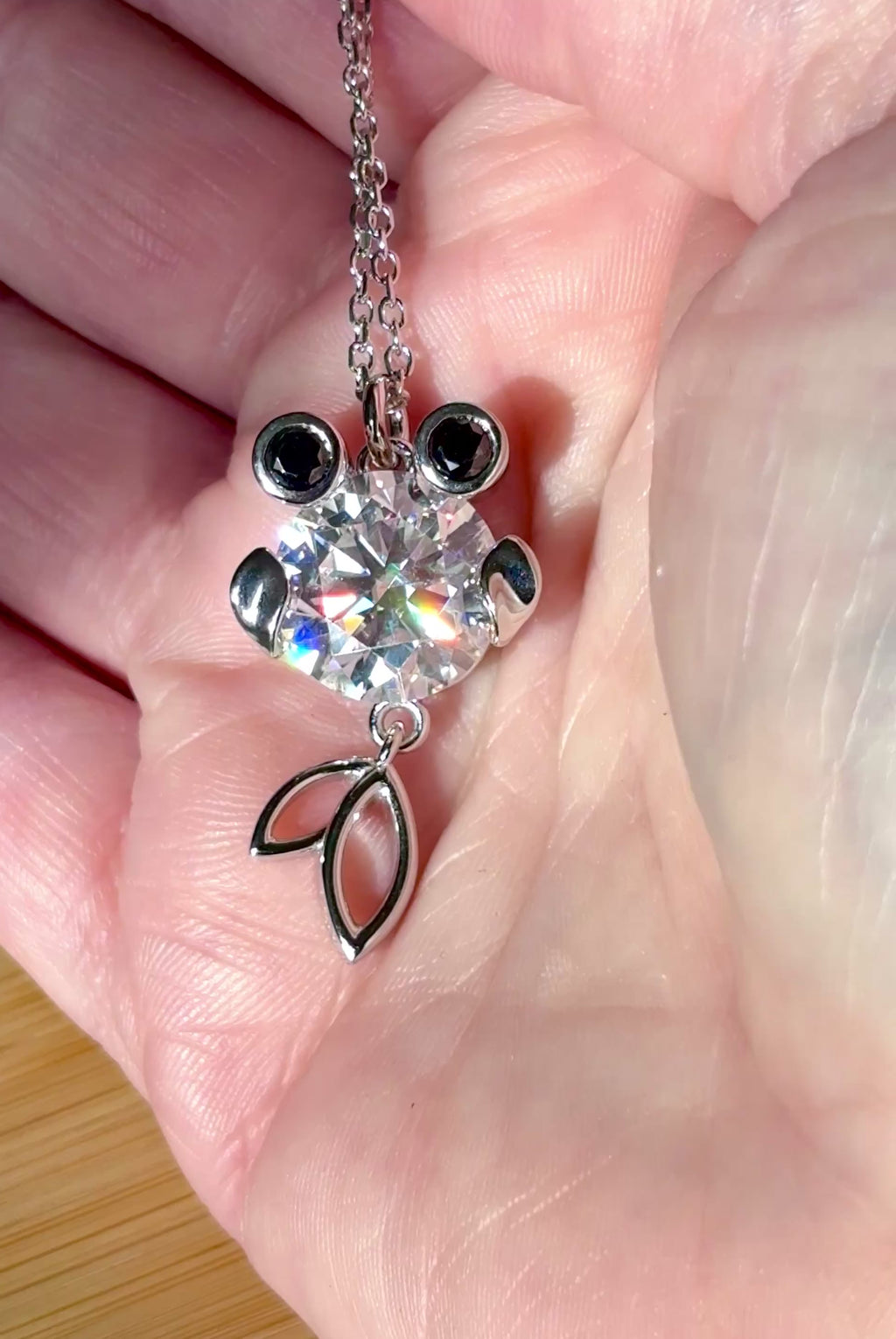 One fish, two fish, small fish, HUGE fish! A 1ct Moissanite or 10ct Moissanite necklace!